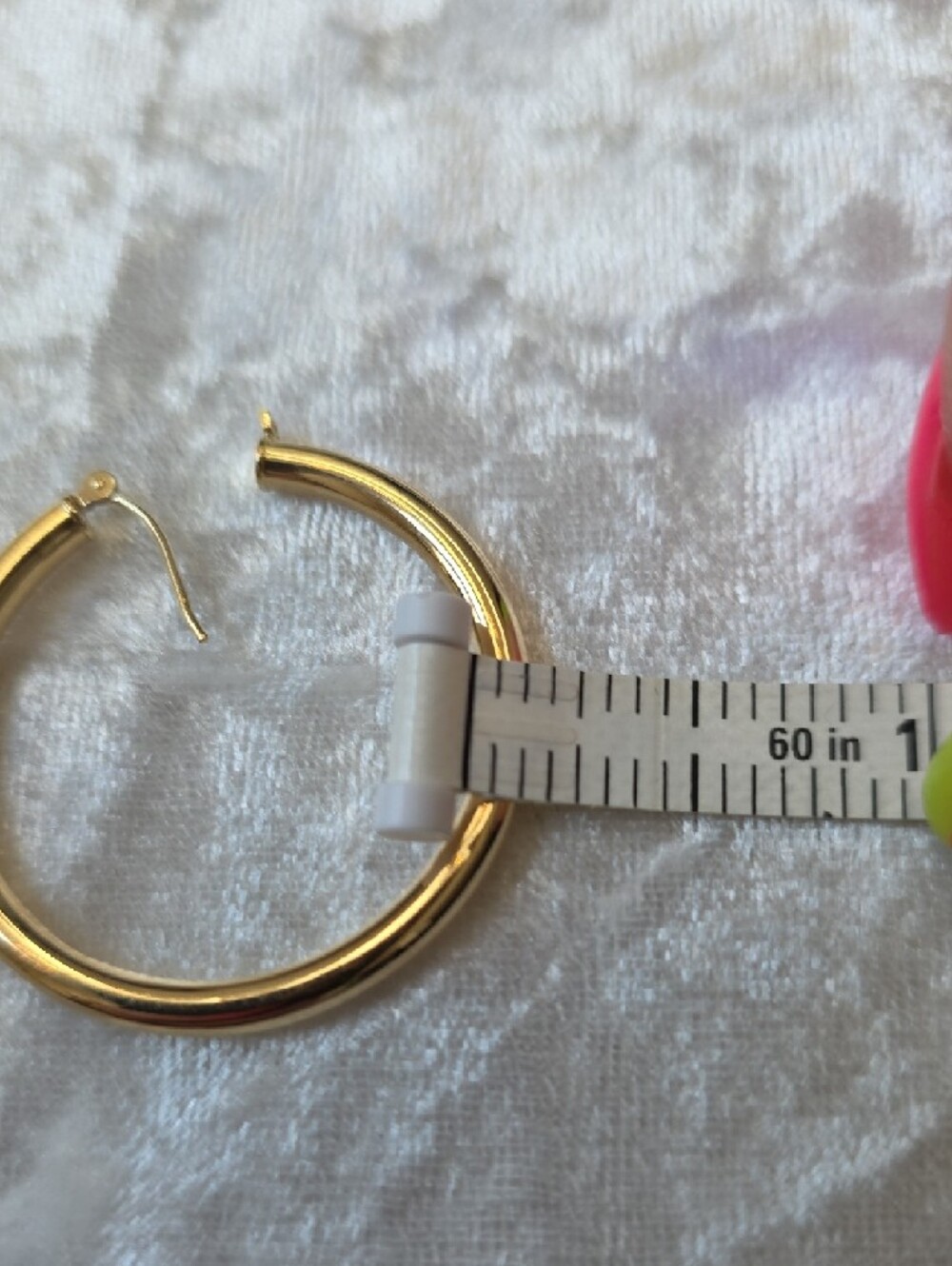 14kt Gold Hollow Hoop Earrings - Classic - Picture 11 of 11